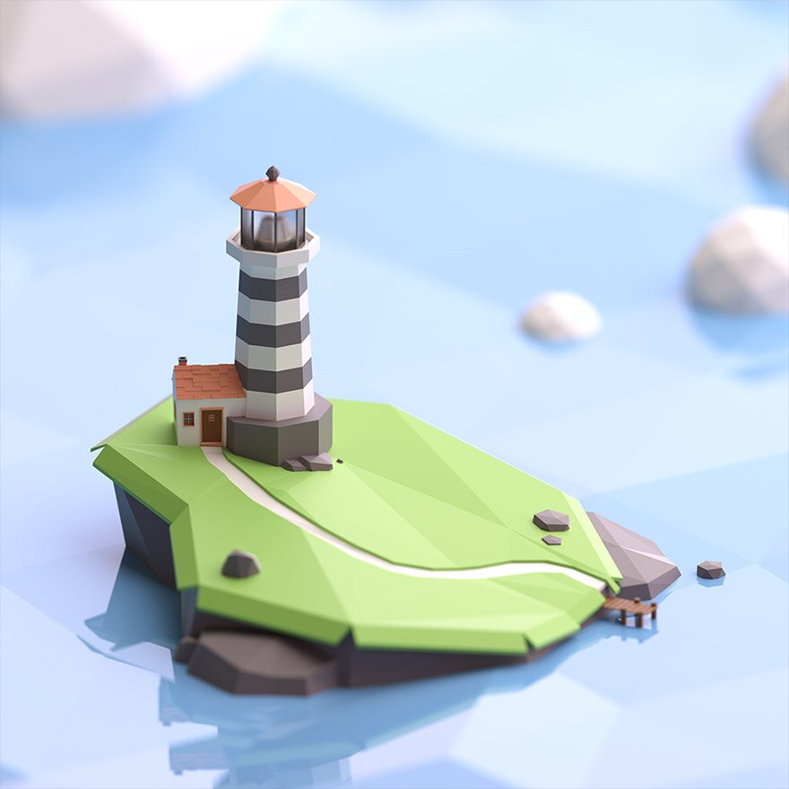 Beautiful low poly art 